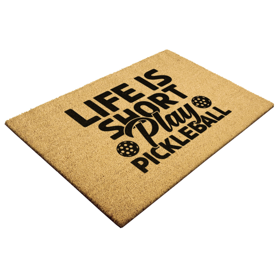 Life Is Short Outdoor Mat