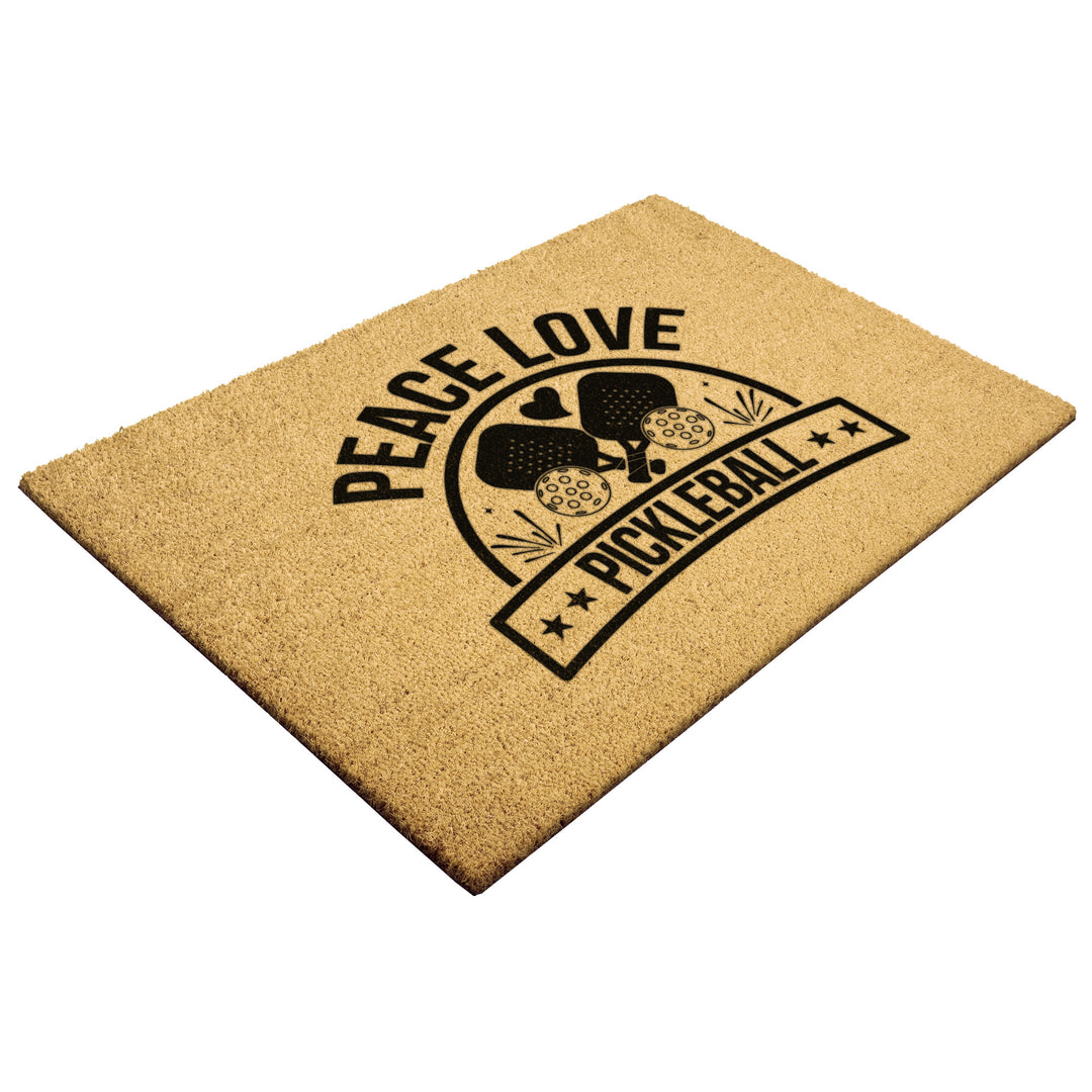 Peace Love Pickleball Outdoor Mat