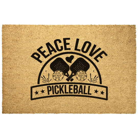 Peace Love Pickleball Outdoor Mat