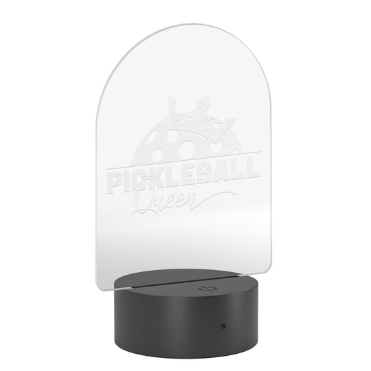 Pickleball Queen Arc Acrylic LED Sign