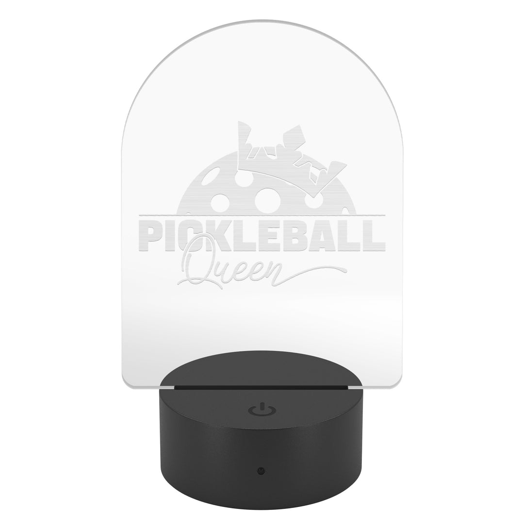 Pickleball Queen Arc Acrylic LED Sign
