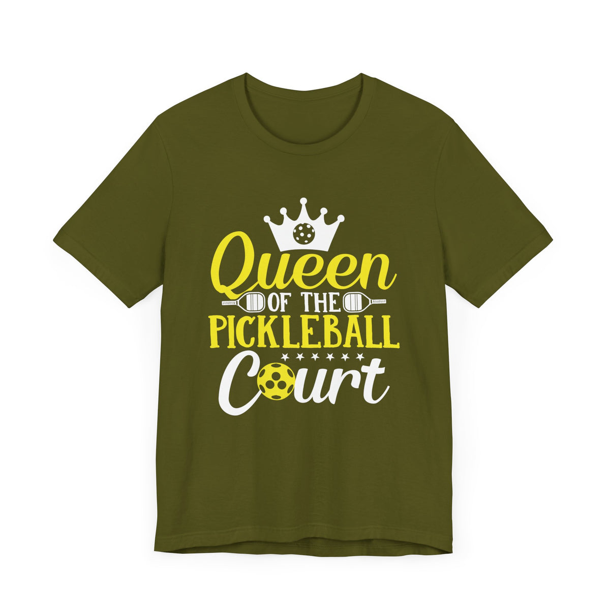 Queen Of The Pickleball Court Unisex Short Sleeve Tee