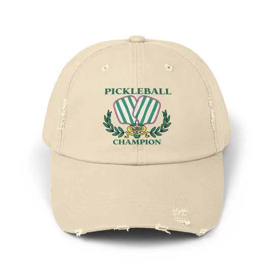 Pickleball Champion Unisex Distressed Cap