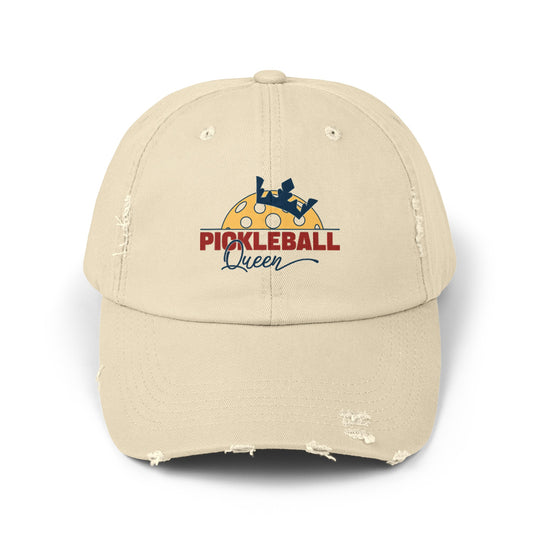 Pickleball Queen Unisex Distressed Cap