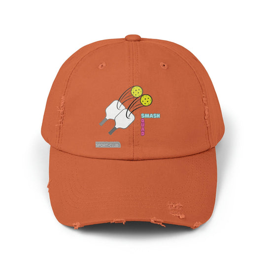 Distressed Dad Cap, Urban Retro: Unisex Distressed Cap with Pickleball Logo