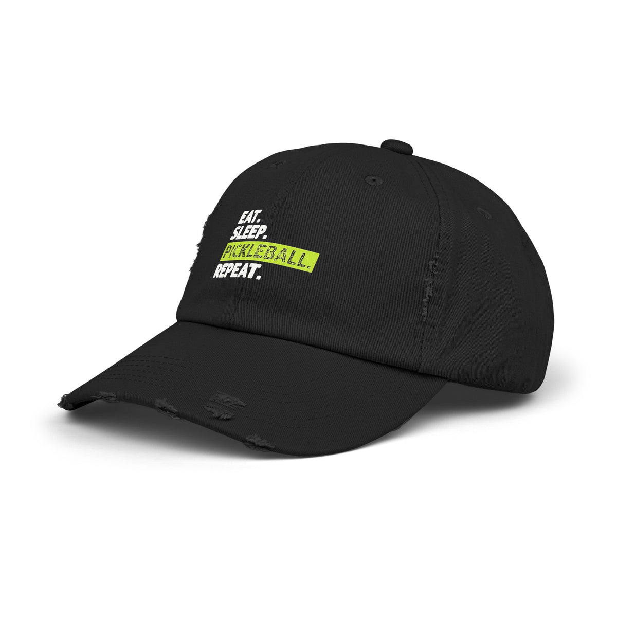 Eat Sleep Pickleball Repeat Unisex Distressed Cap