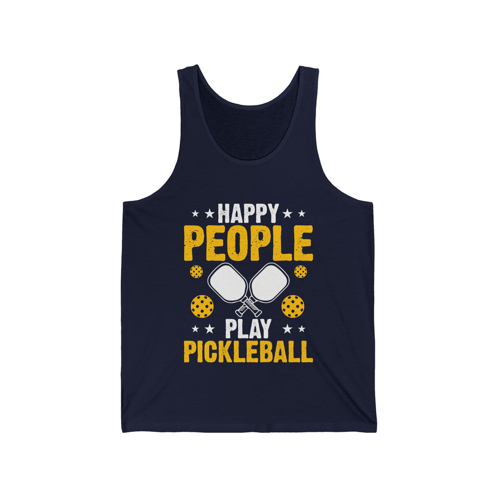 Happy People Play Pickleball Unisex Jersey Tank