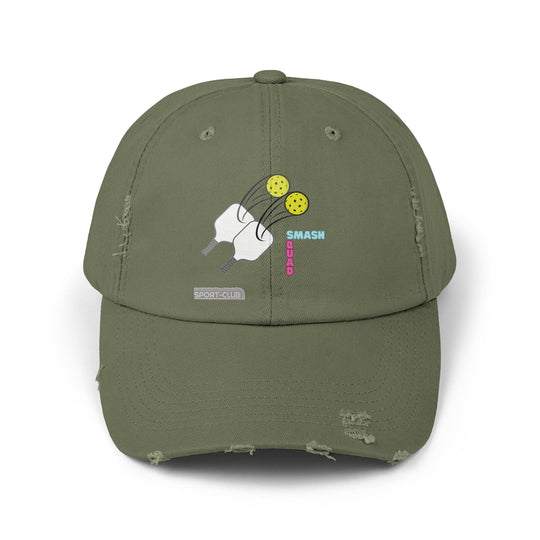 Distressed Dad Cap, Urban Retro: Unisex Distressed Cap with Pickleball Logo