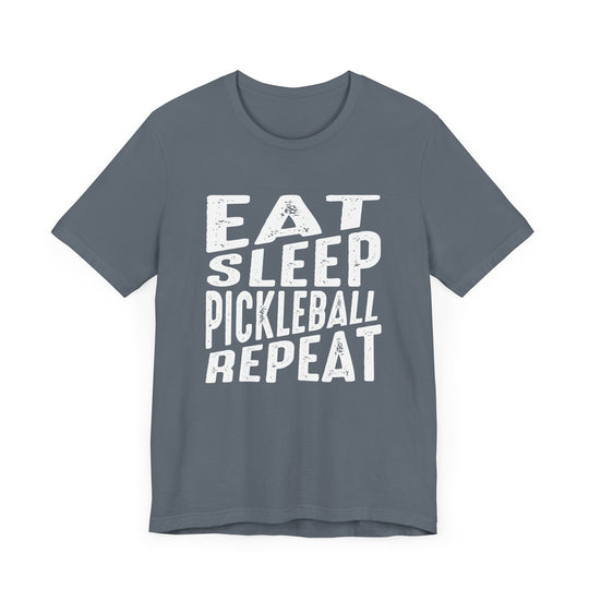 Eat Sleep Pickleball Repeat Unisex Short Sleeve Tee