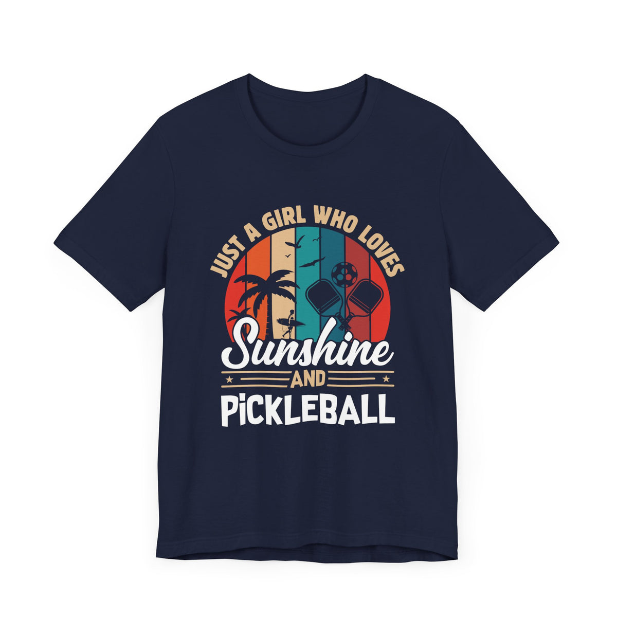 Sunshine And Pickleball Unisex Short Sleeve Tee