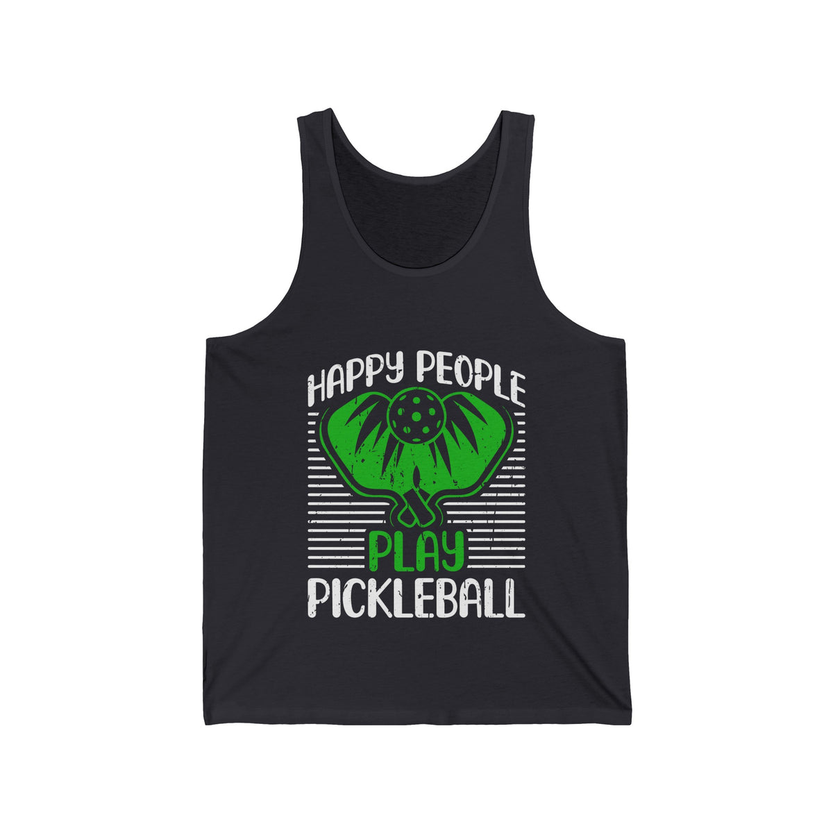 Happy People Play Pickleball Unisex Jersey Tank