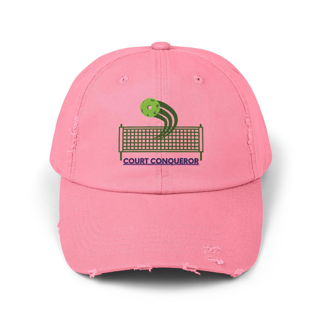 Personalized Distressed Cap, Vintage Vibes: Distressed Cap with Pickleball Designs