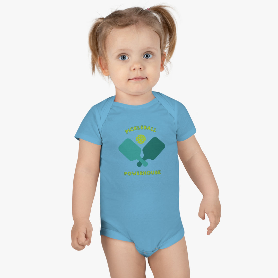 Baby Cotton Onesie, Start Them Young: Pickleball Design Baby Onesie