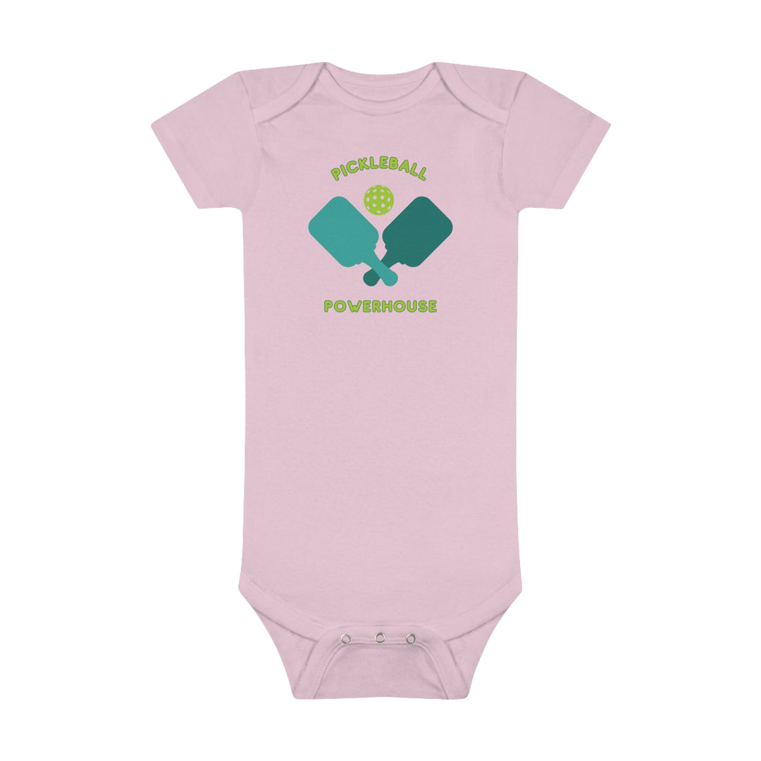 Baby Cotton Onesie, Start Them Young: Pickleball Design Baby Onesie