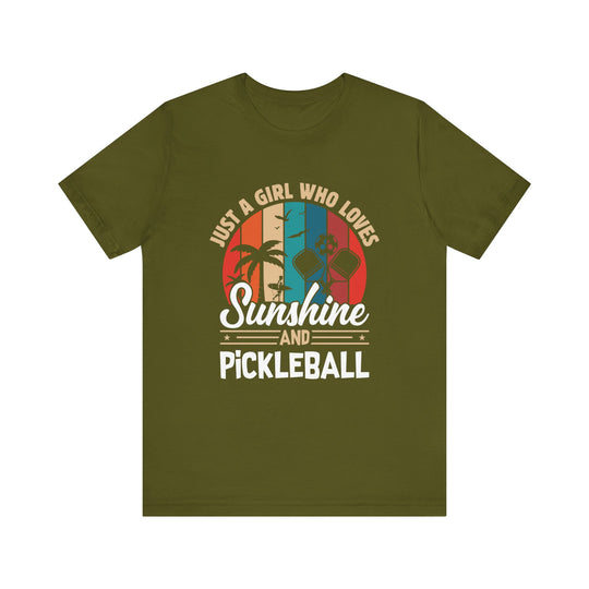 Sunshine And Pickleball Unisex Short Sleeve Tee