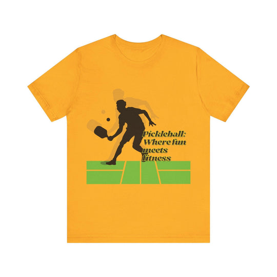 Pickle Ball T-Shirt, "Sporty Spirit: Pickleball Short Sleeve Tee