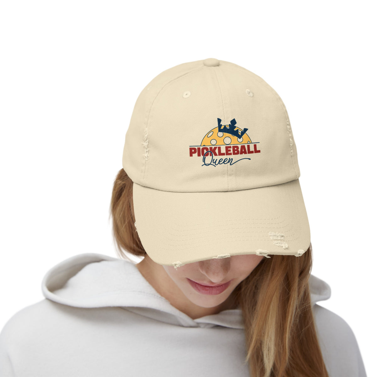 Pickleball Queen Unisex Distressed Cap