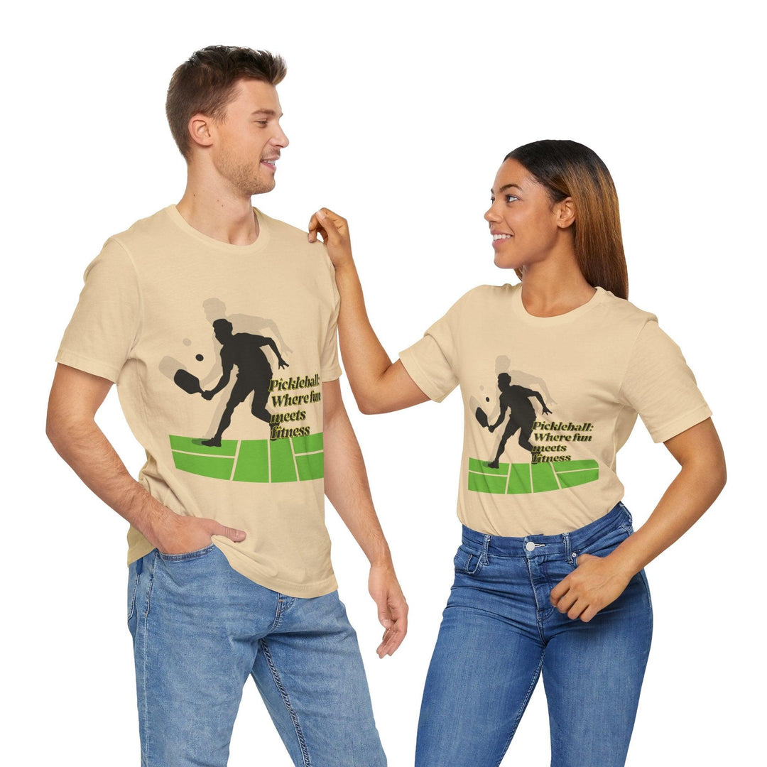 Pickle Ball T-Shirt, "Sporty Spirit: Pickleball Short Sleeve Tee