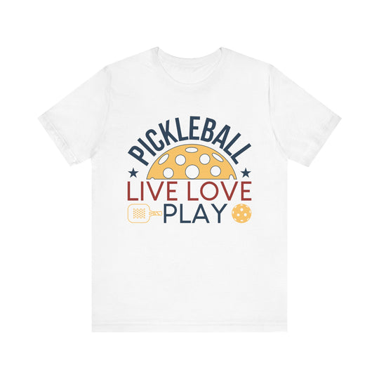 Pickleball Live Love Play Unisex Jersey Short Sleeve Tee