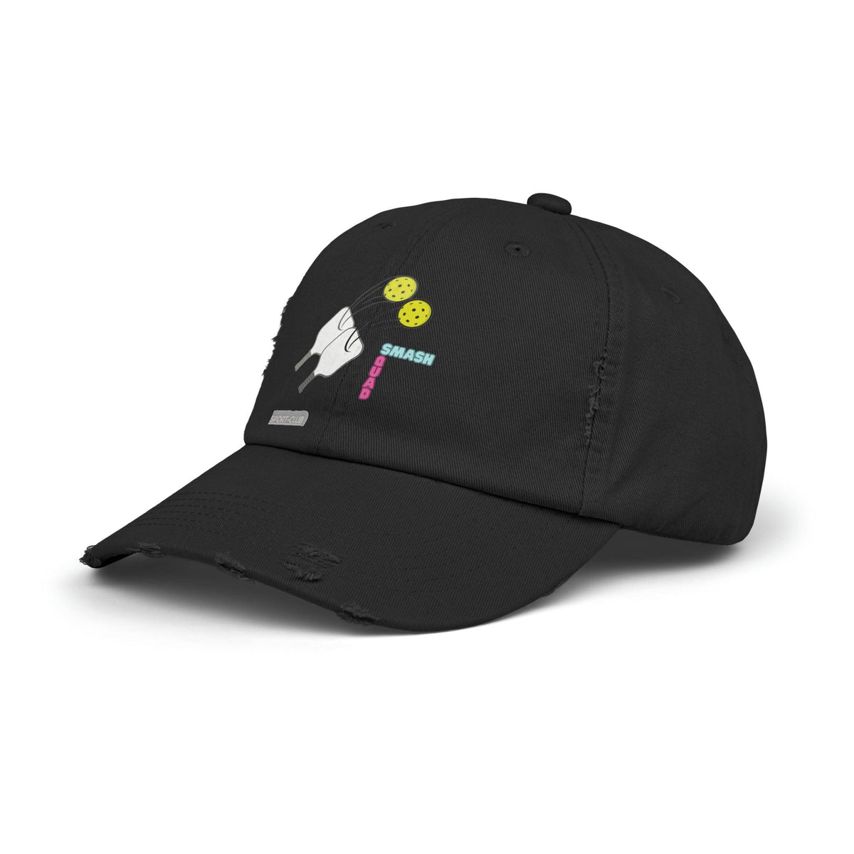 Distressed Dad Cap, Urban Retro: Unisex Distressed Cap with Pickleball Logo