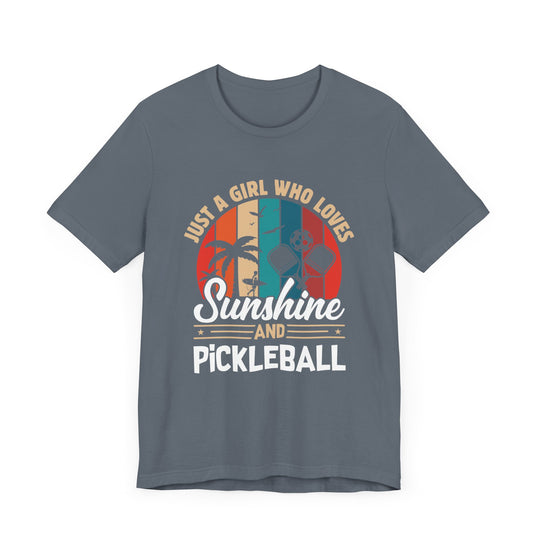 Sunshine And Pickleball Unisex Short Sleeve Tee