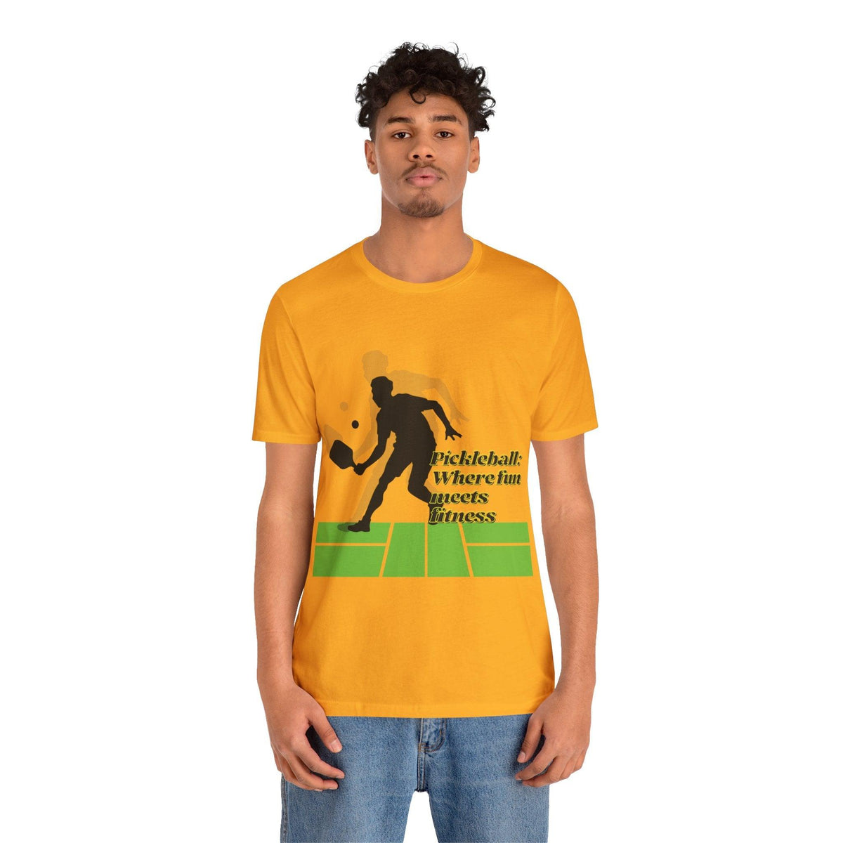 Pickle Ball T-Shirt, "Sporty Spirit: Pickleball Short Sleeve Tee