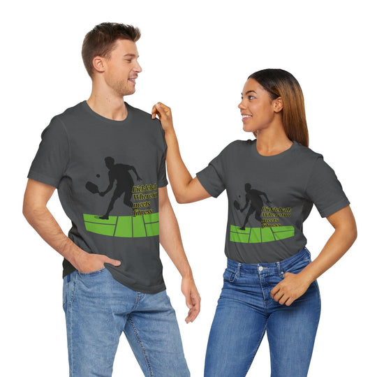 Pickle Ball T-Shirt, "Sporty Spirit: Pickleball Short Sleeve Tee