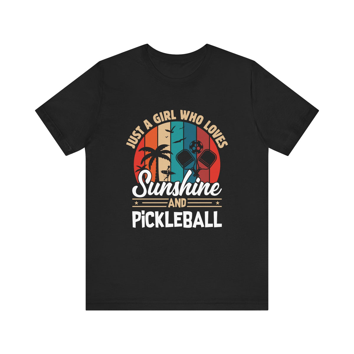 Sunshine And Pickleball Unisex Short Sleeve Tee