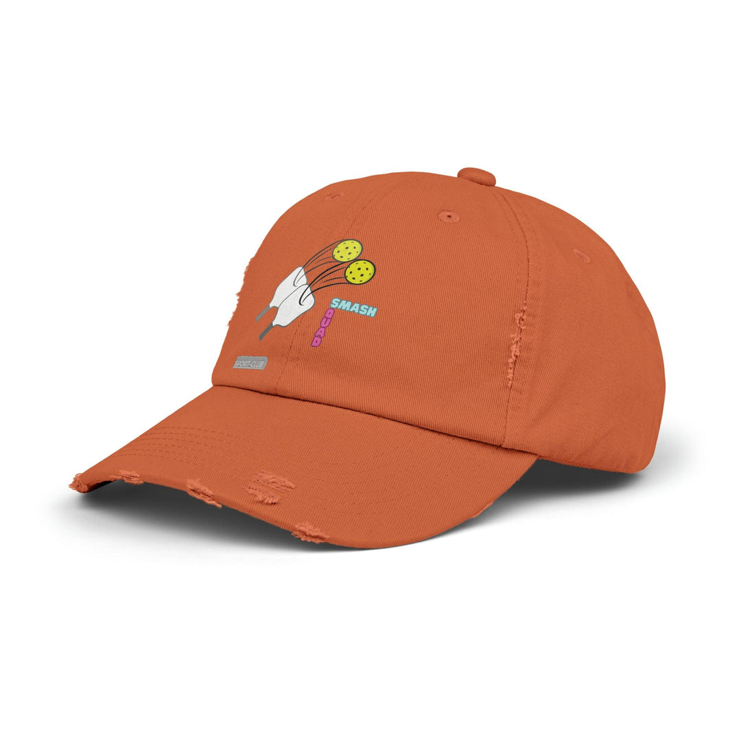 Distressed Dad Cap, Urban Retro: Unisex Distressed Cap with Pickleball Logo