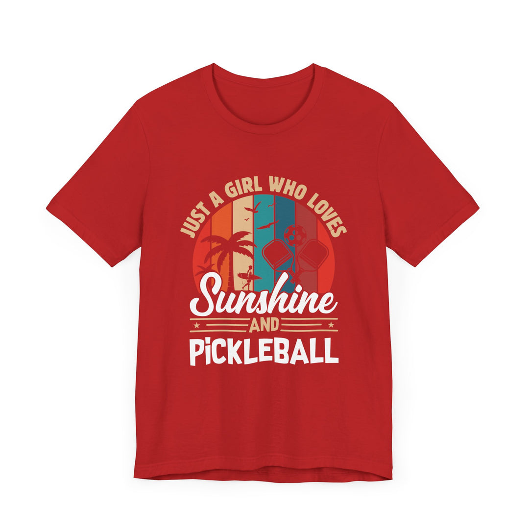 Sunshine And Pickleball Unisex Short Sleeve Tee