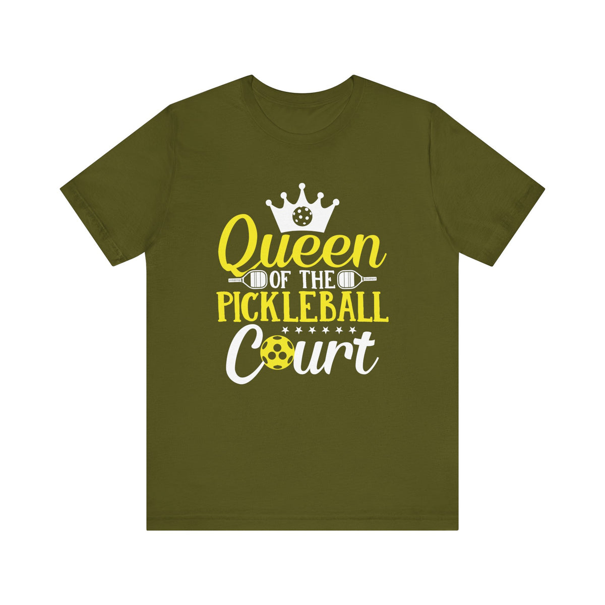 Queen Of The Pickleball Court Unisex Short Sleeve Tee