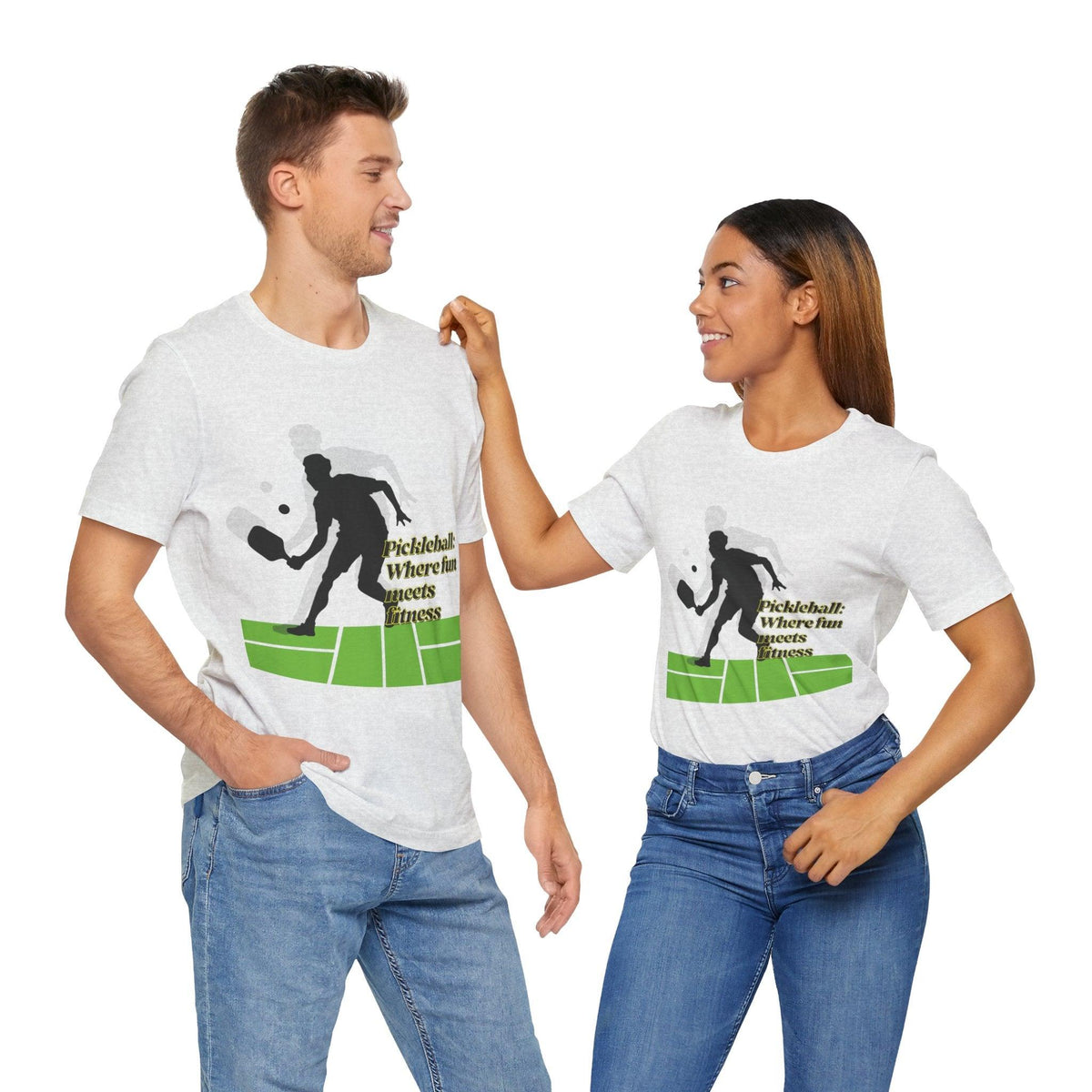 Pickle Ball T-Shirt, "Sporty Spirit: Pickleball Short Sleeve Tee