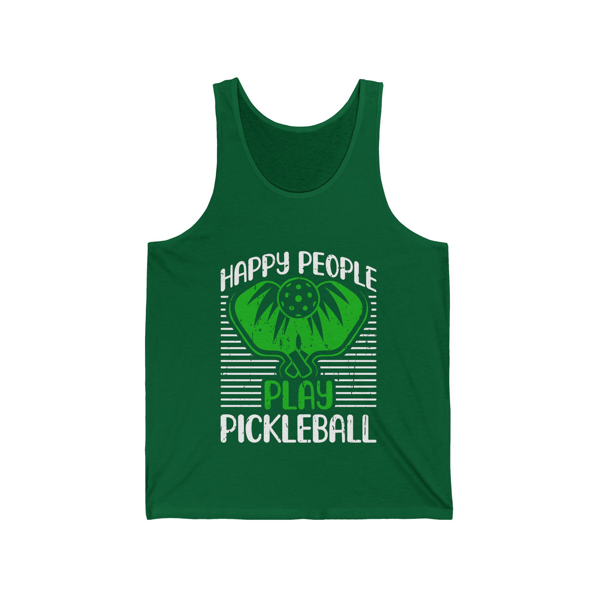 Happy People Play Pickleball Unisex Jersey Tank