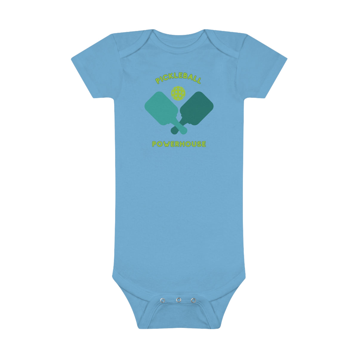 Baby Cotton Onesie, Start Them Young: Pickleball Design Baby Onesie