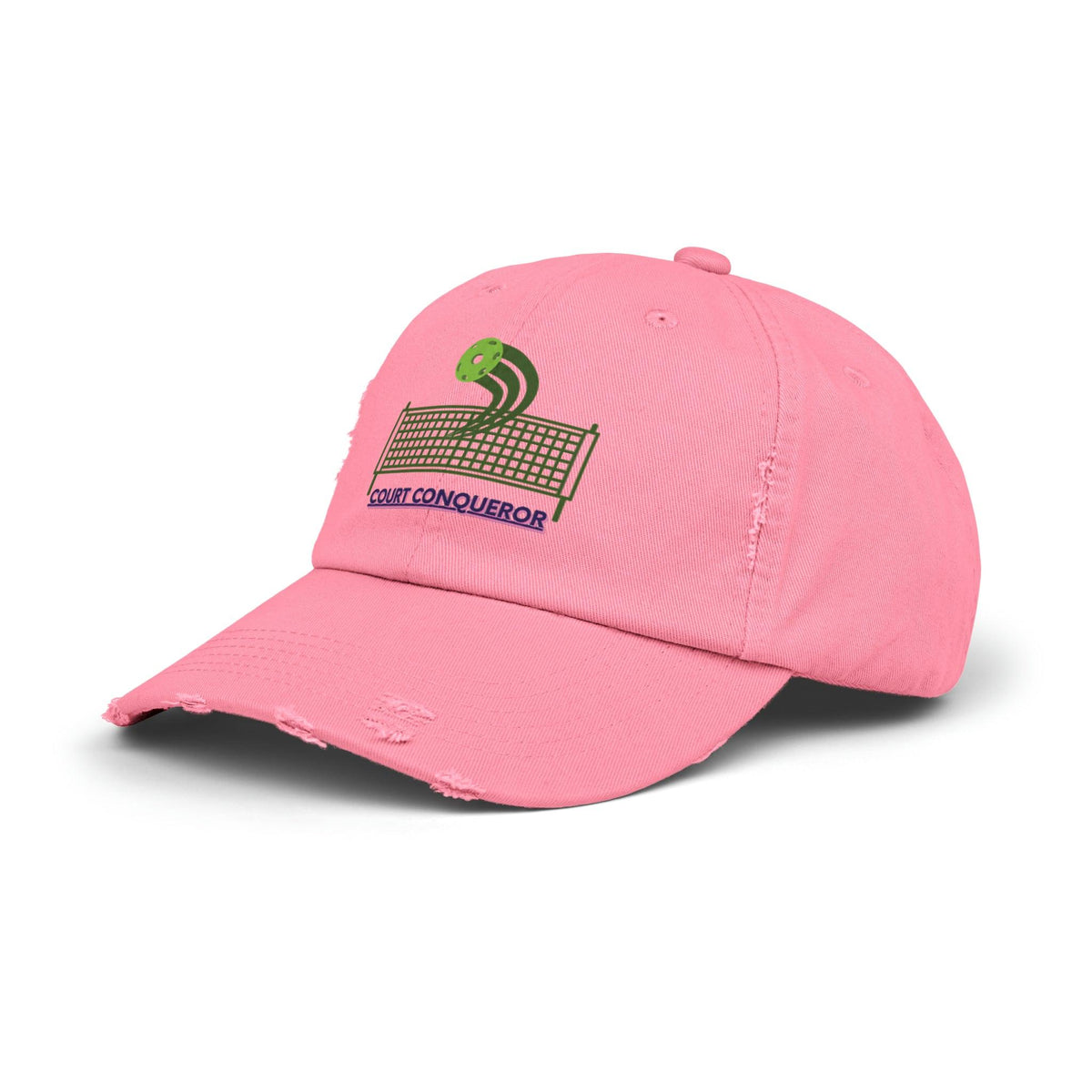 Vintage Vibes: Distressed Cap with Pickleball Designs