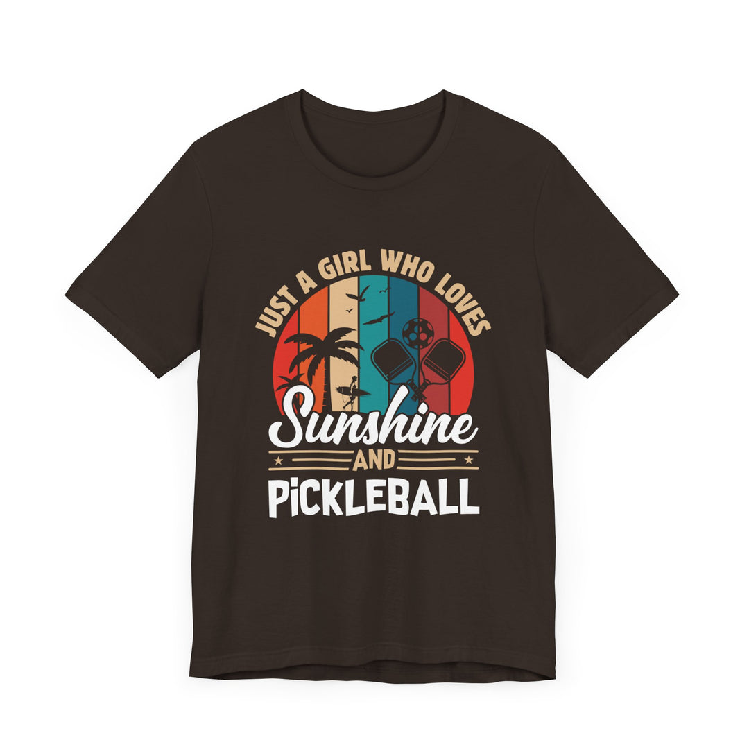 Sunshine And Pickleball Unisex Short Sleeve Tee