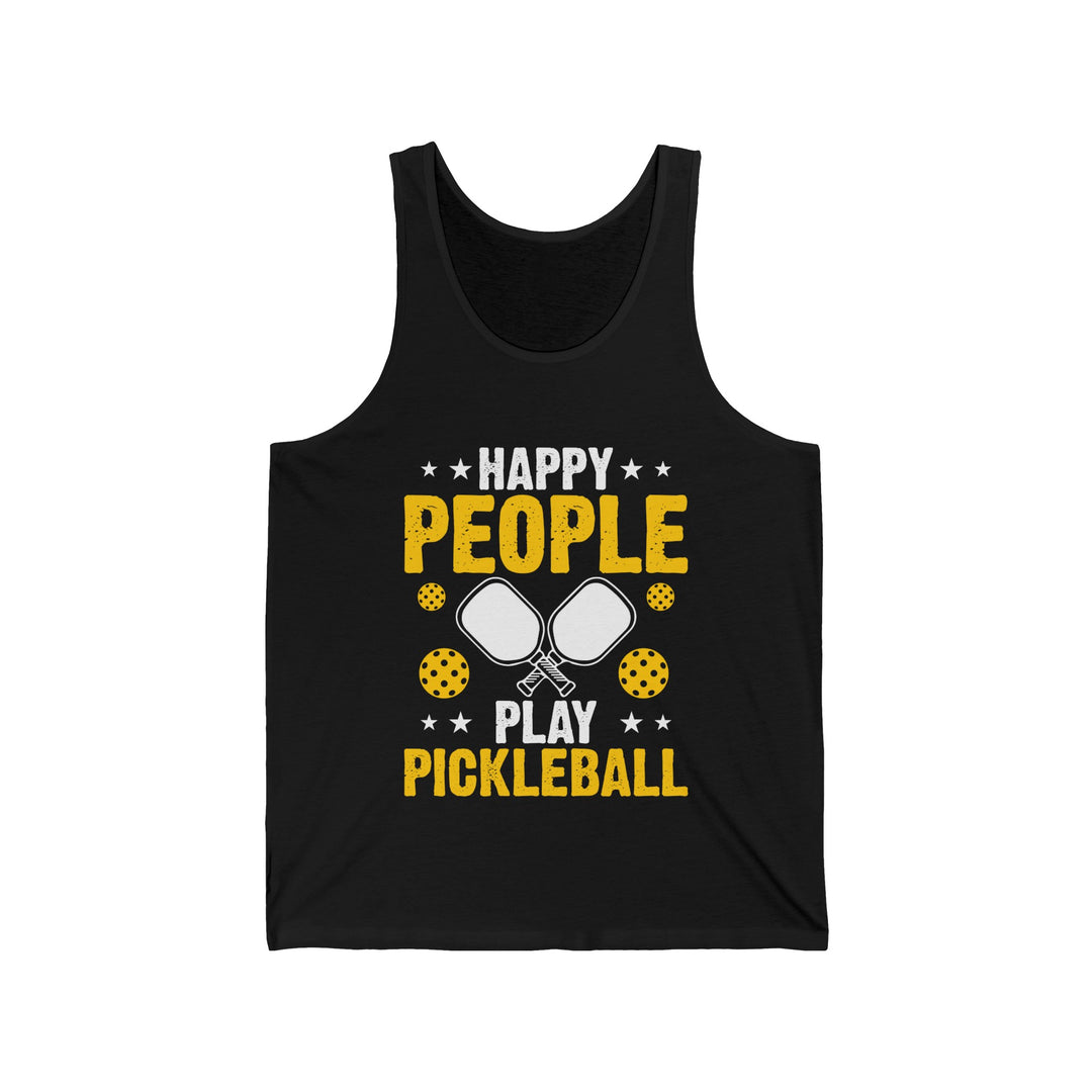 Happy People Play Pickleball Unisex Jersey Tank