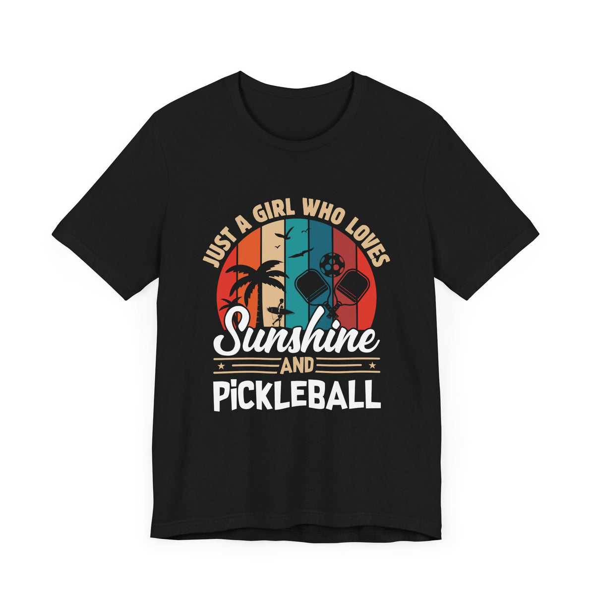 Sunshine And Pickleball Unisex Short Sleeve Tee