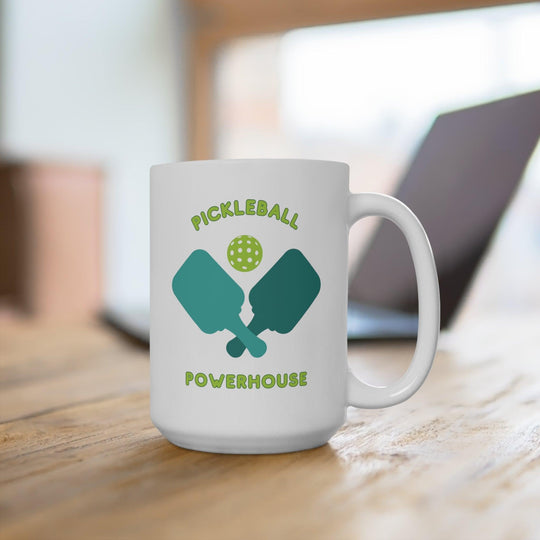 Ceramic Coffee Mugs, Sip In Style: 15oz Mug with Pickleball Designs