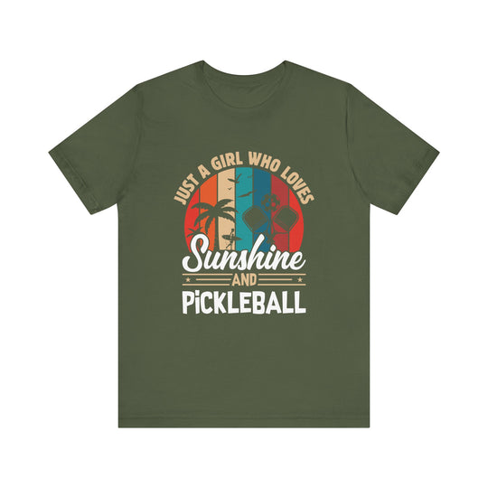 Sunshine And Pickleball Unisex Short Sleeve Tee