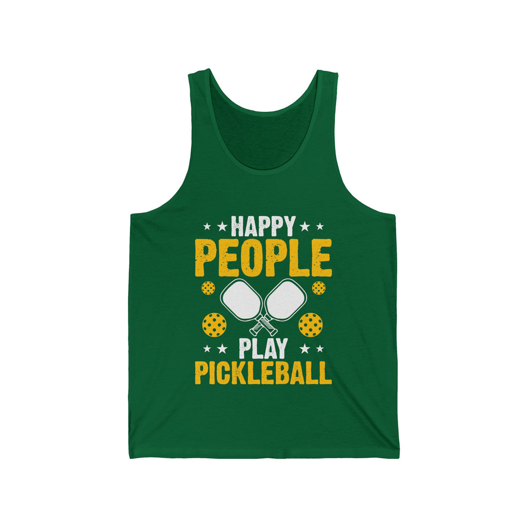 Happy People Play Pickleball Unisex Jersey Tank