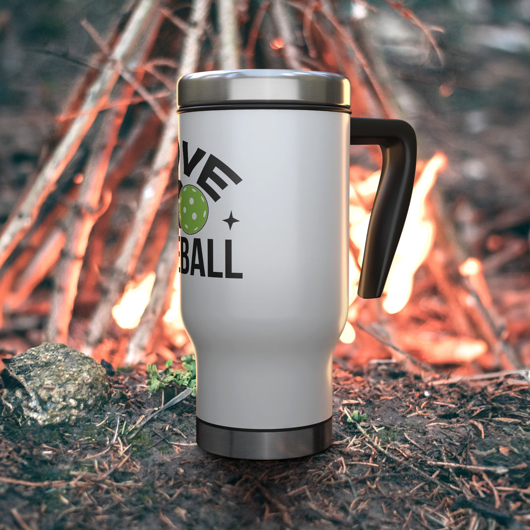 I Love Pickleball Travel Mug 14 oz
