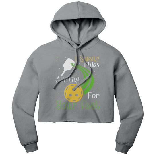 I Swear Bella Women's Crop Fleece Hoodie