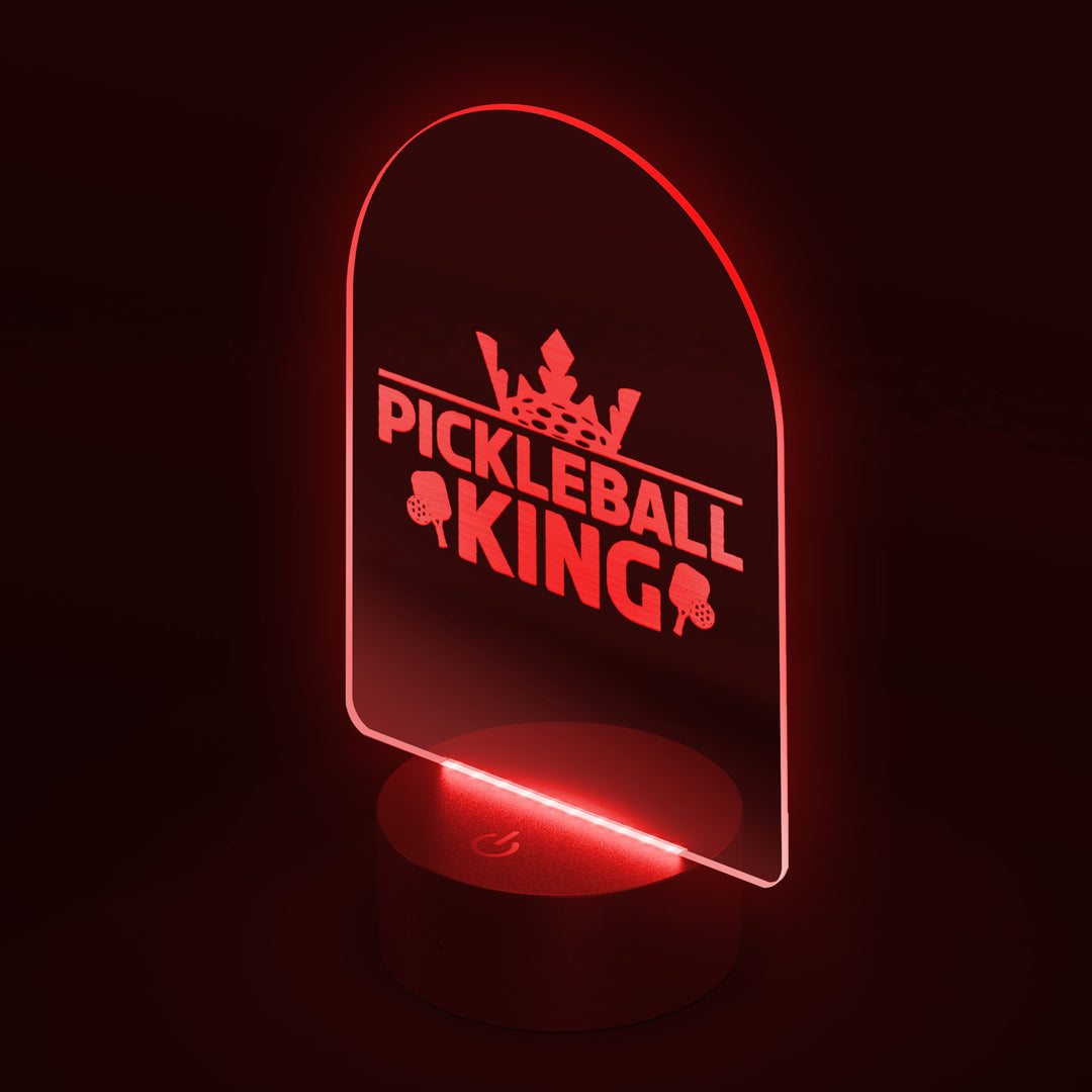 Pickleball King Arc Acrylic LED Sign