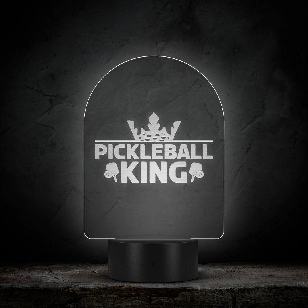 Pickleball King Arc Acrylic LED Sign