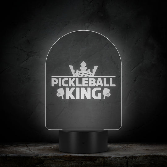 Pickleball King Arc Acrylic LED Sign