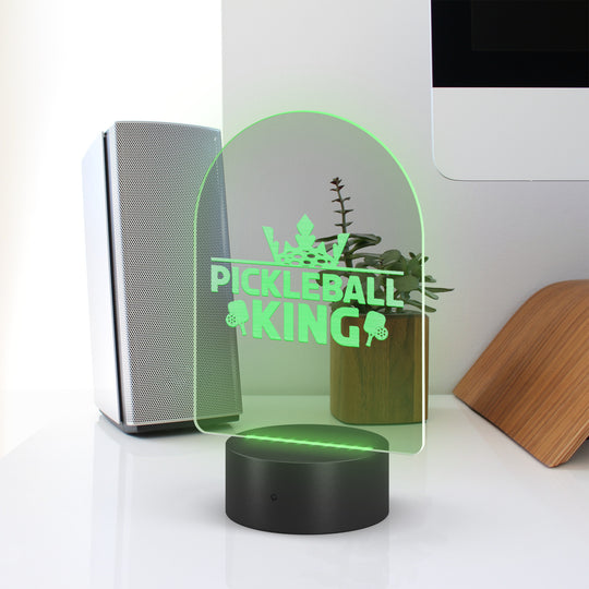 Pickleball King Arc Acrylic LED Sign
