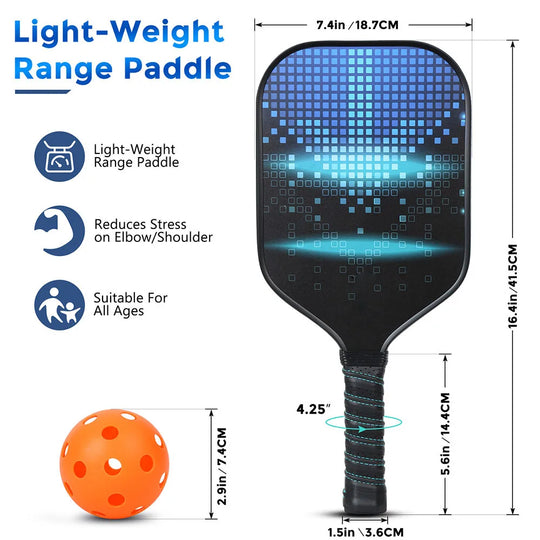 Honeycomb Core 4 Balls Pickleball Paddles Set