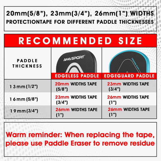 Pickleball Paddle Protection Tape