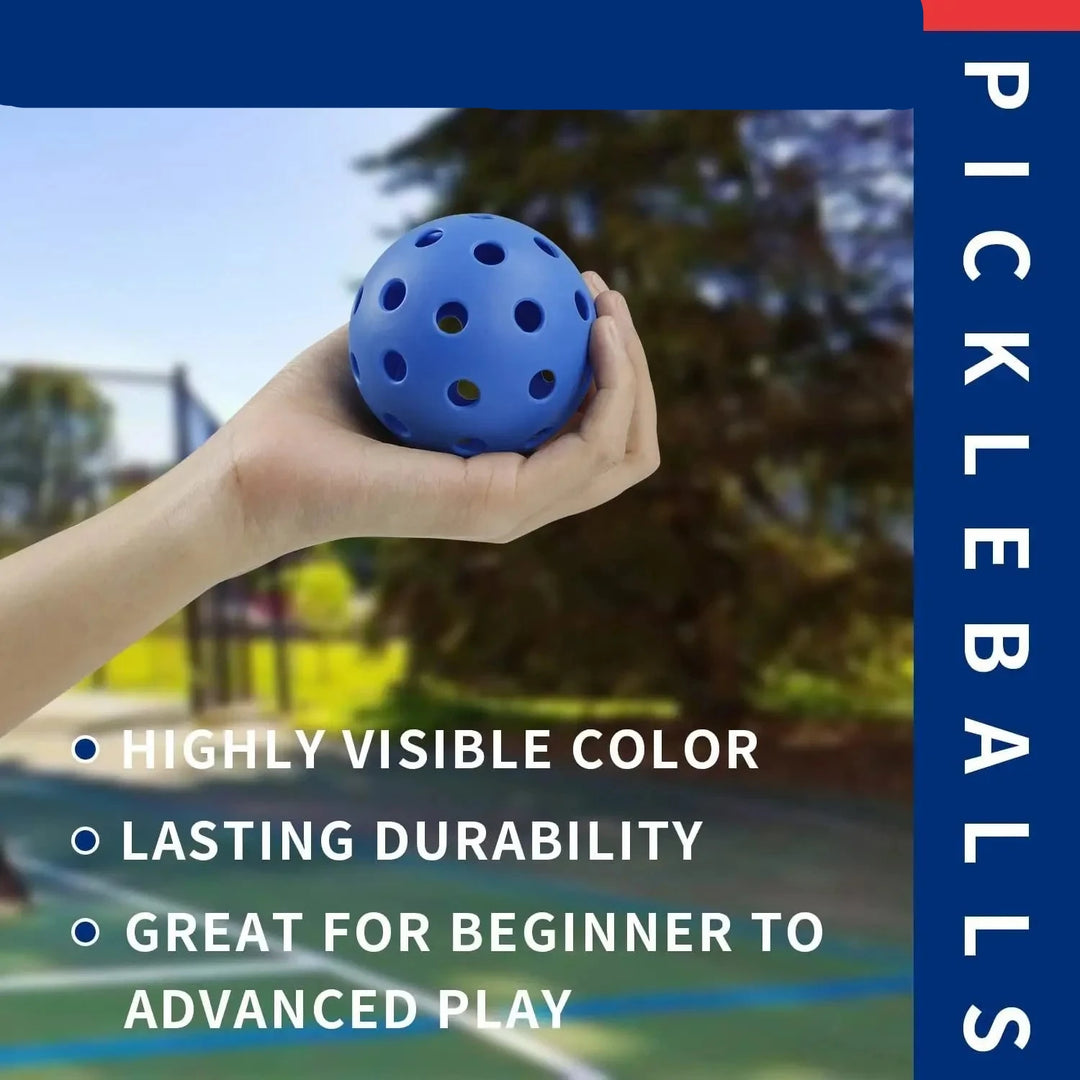 74MM Durable 40 Holes Outdoor Pickleballs